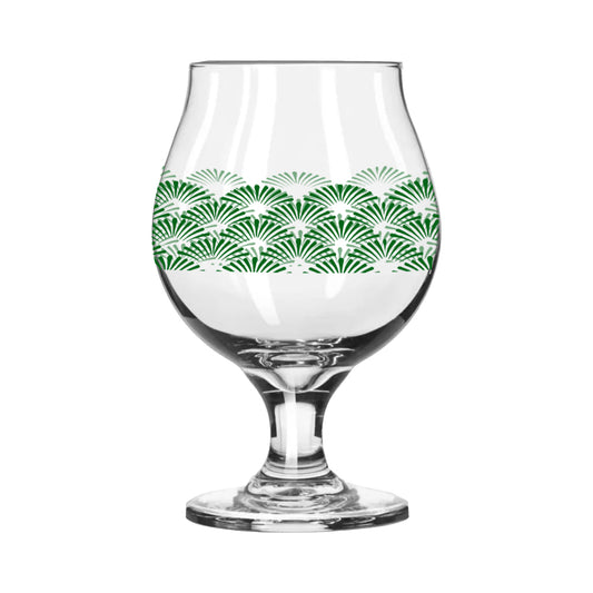 Green Deco 16 oz Belgian Beer Glass