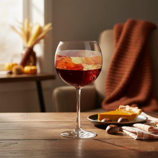 Autumn Blend 18 oz Balloon Wine Glass, Set of 2, 4 or 8