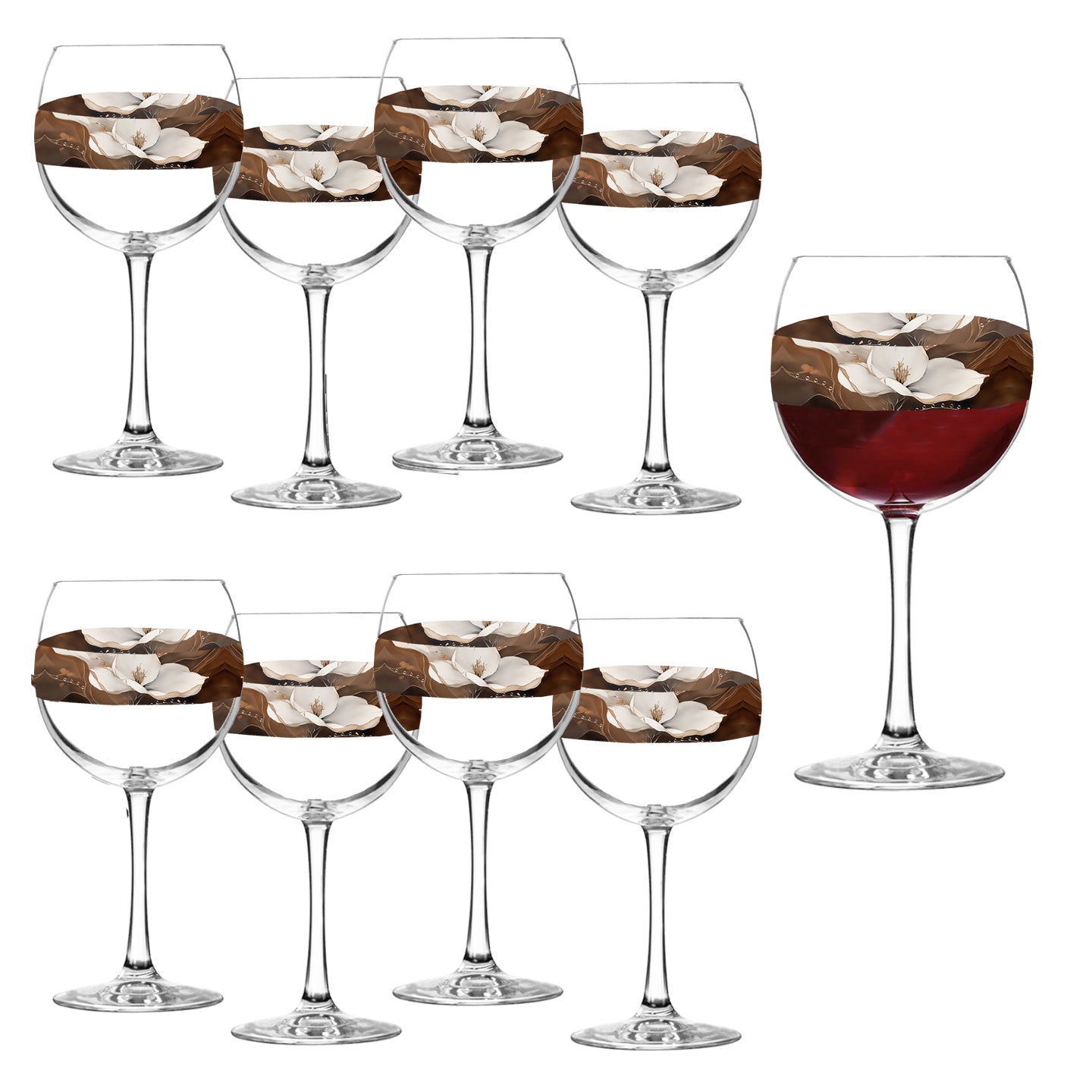 Floating Grace 18 oz Balloon Wine Glasses, Set of 2, 4 or 8