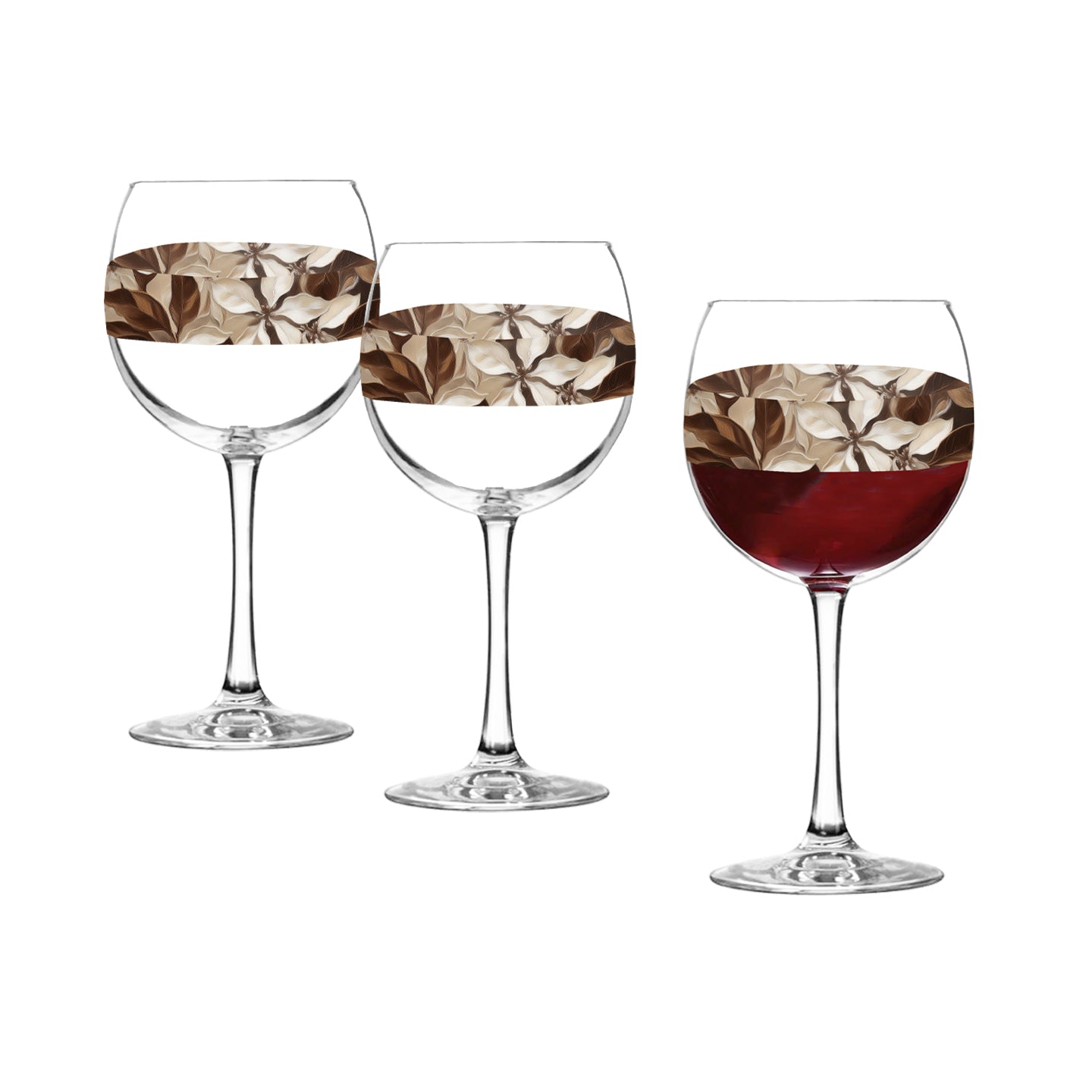 Petals in the Woods 18 oz Balloon Wine Glasses, Set of 2, 4 or 8