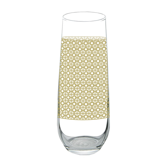 Pure Gold 8.5 oz Stemless Champagne Glass