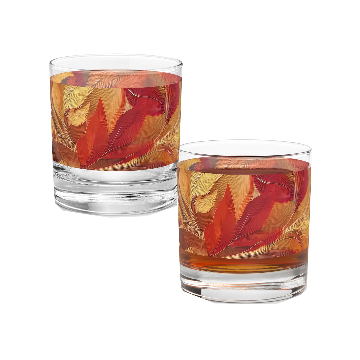 Autumn Blend 11 oz Rocks Glass, Set of 2, 4 or 6