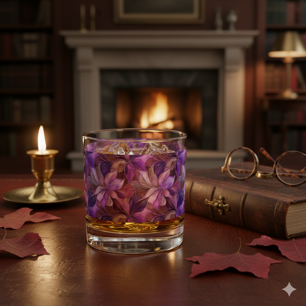 Autumn Twilight 11 oz Rocks Glass, Set of 2, 4 or 6