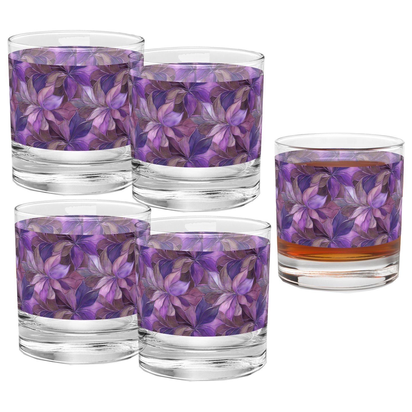 Autumn Twilight 11 oz Rocks Glass, Set of 2, 4 or 6