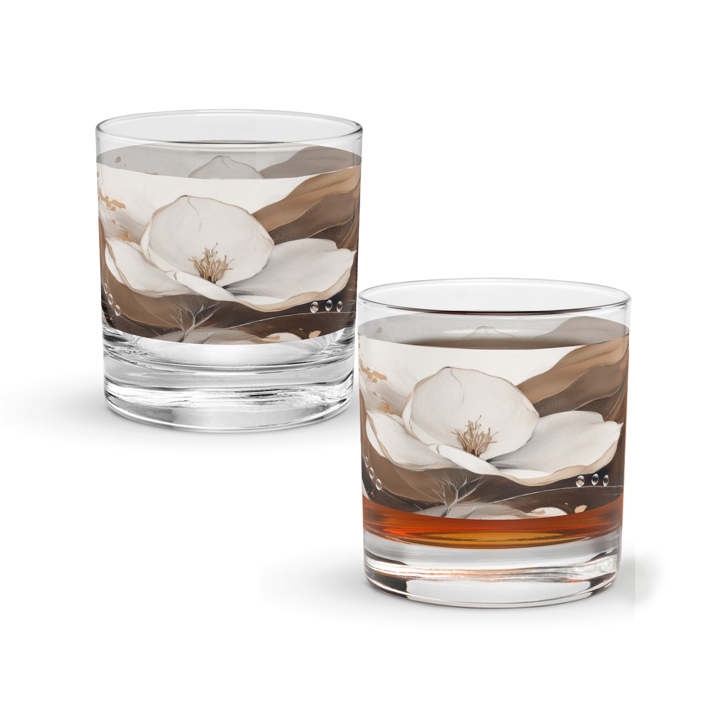 Floating Grace 11 oz Rocks Glass, Set of 2, 4 or 6