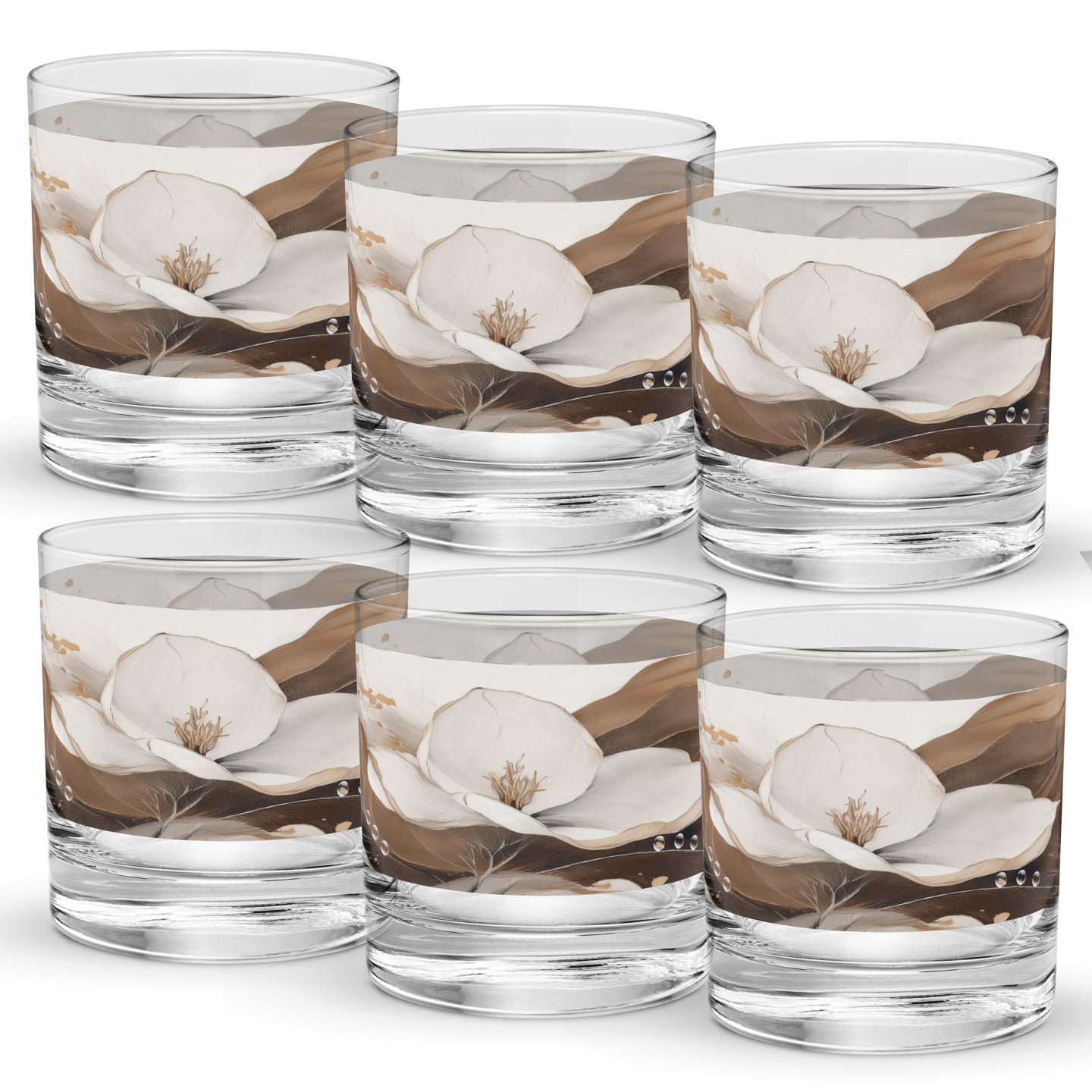 Floating Grace 11 oz Rocks Glass, Set of 2, 4 or 6
