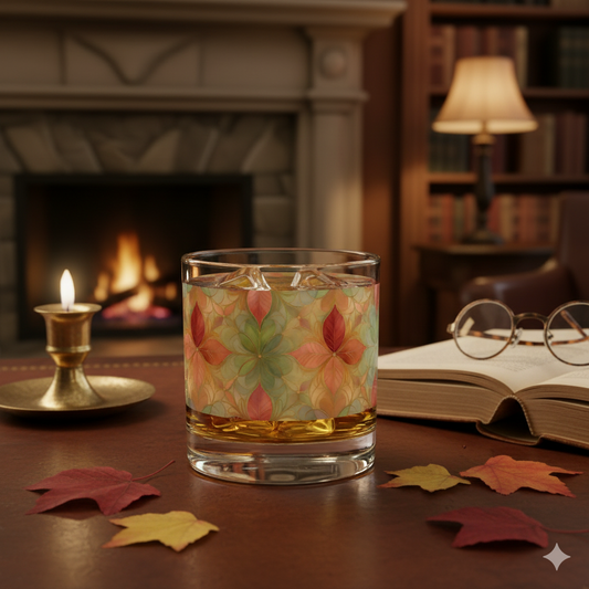 Pieces of Autumn 11 oz Rocks Glass, Set of 2, 4 or 6