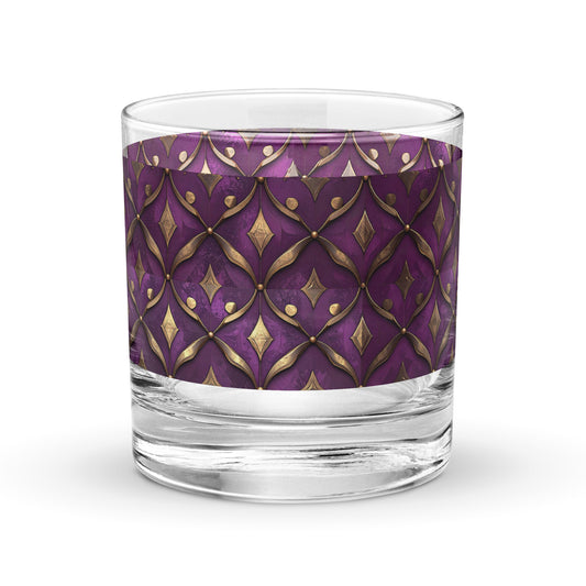 Royal Opulence Rocks Glass | Artisanal Patina Design