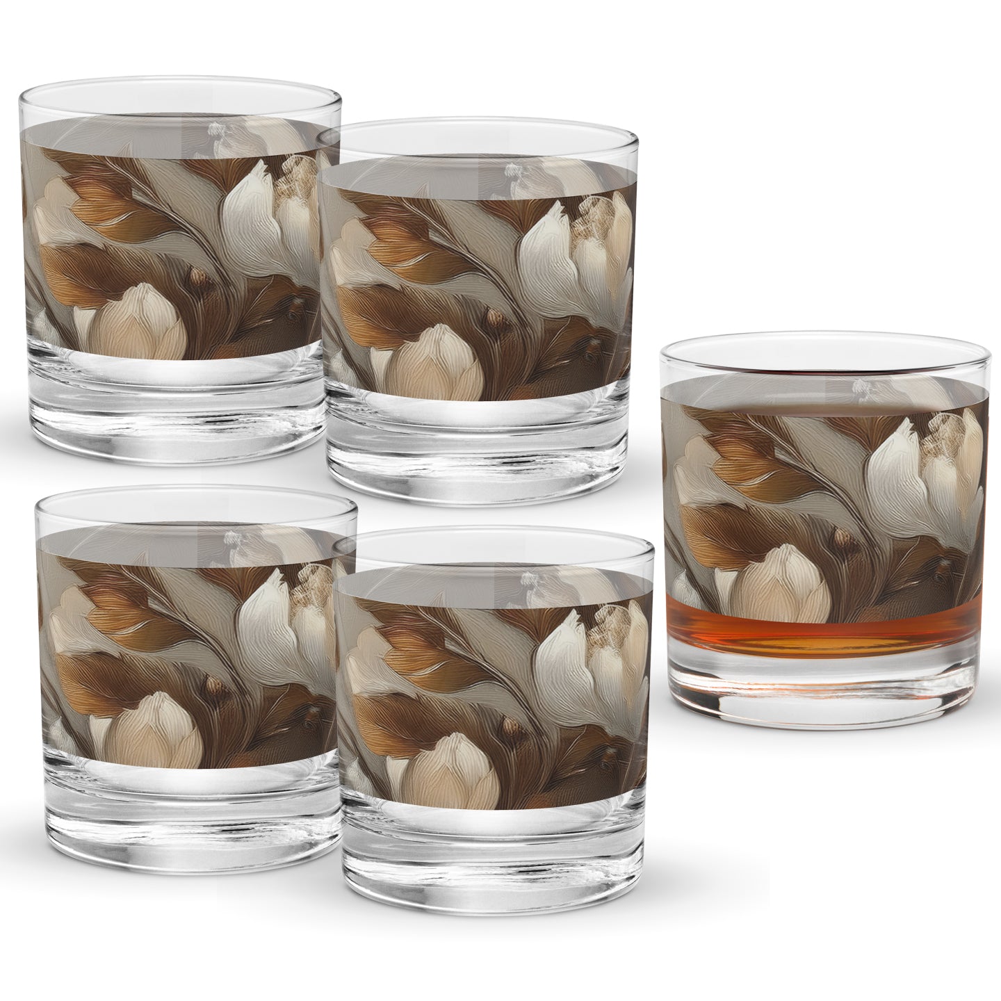 Tranquil Beginnings 11 oz Rocks Glass, Set of 2, 4 or 6