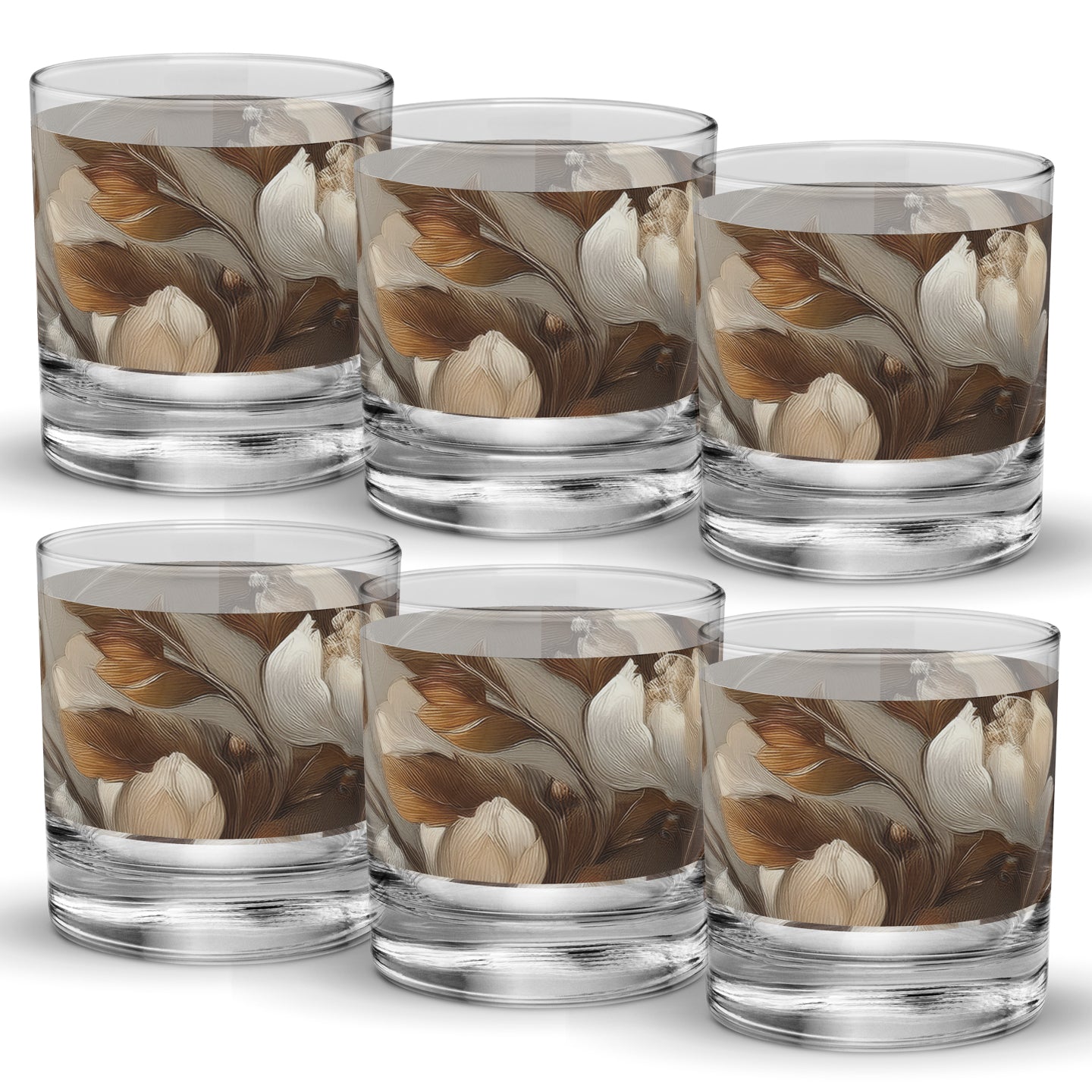 Tranquil Beginnings 11 oz Rocks Glass, Set of 2, 4 or 6