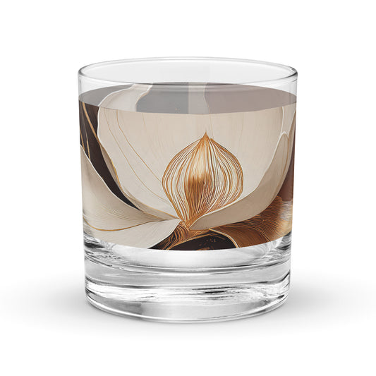 Windswept Magnolias 11 oz Rocks Glass, Set of 2, 4 or 6