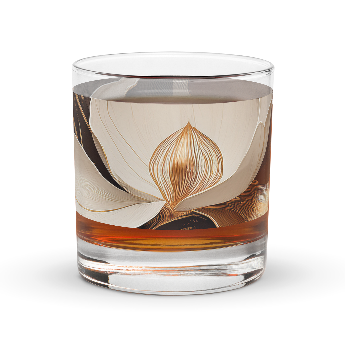Windswept Magnolias 11 oz Rocks Glass, Set of 2, 4 or 6