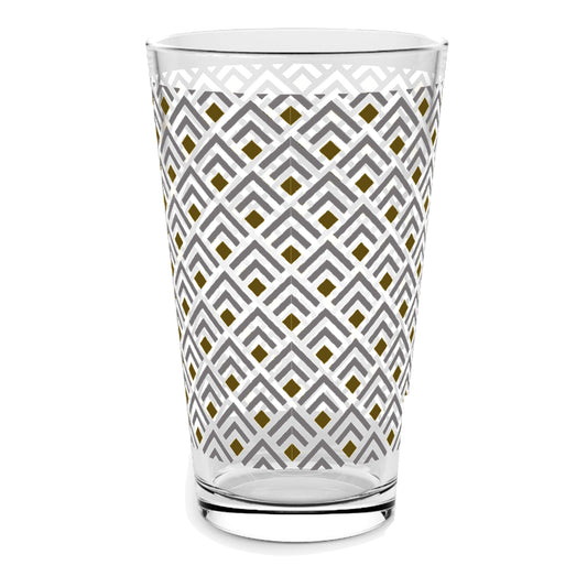 Deco Gold 16 oz Pint Beer Glass