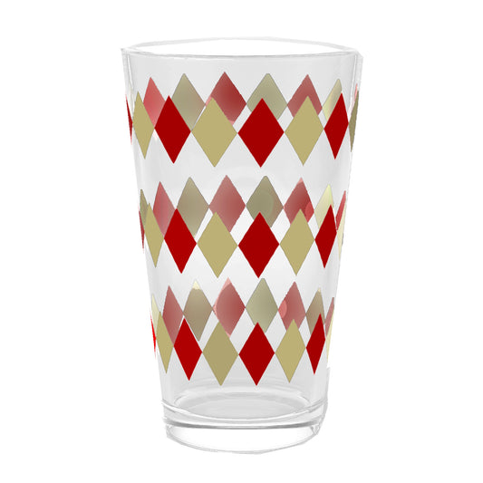 Holiday Diamonds 16 oz Pint Beer Glass