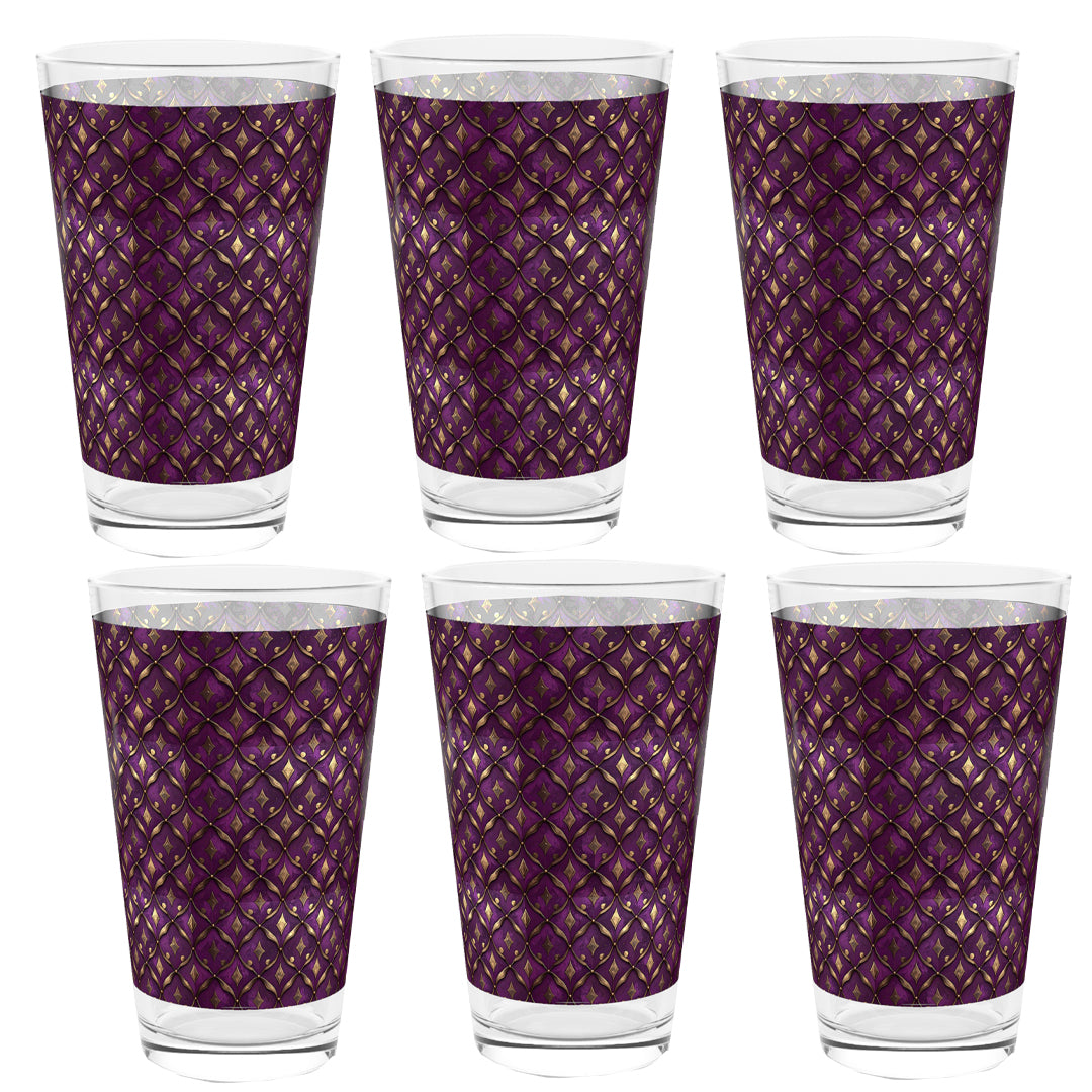 Timeless Aged Motif | Royal Opulence Pint Beer Glass