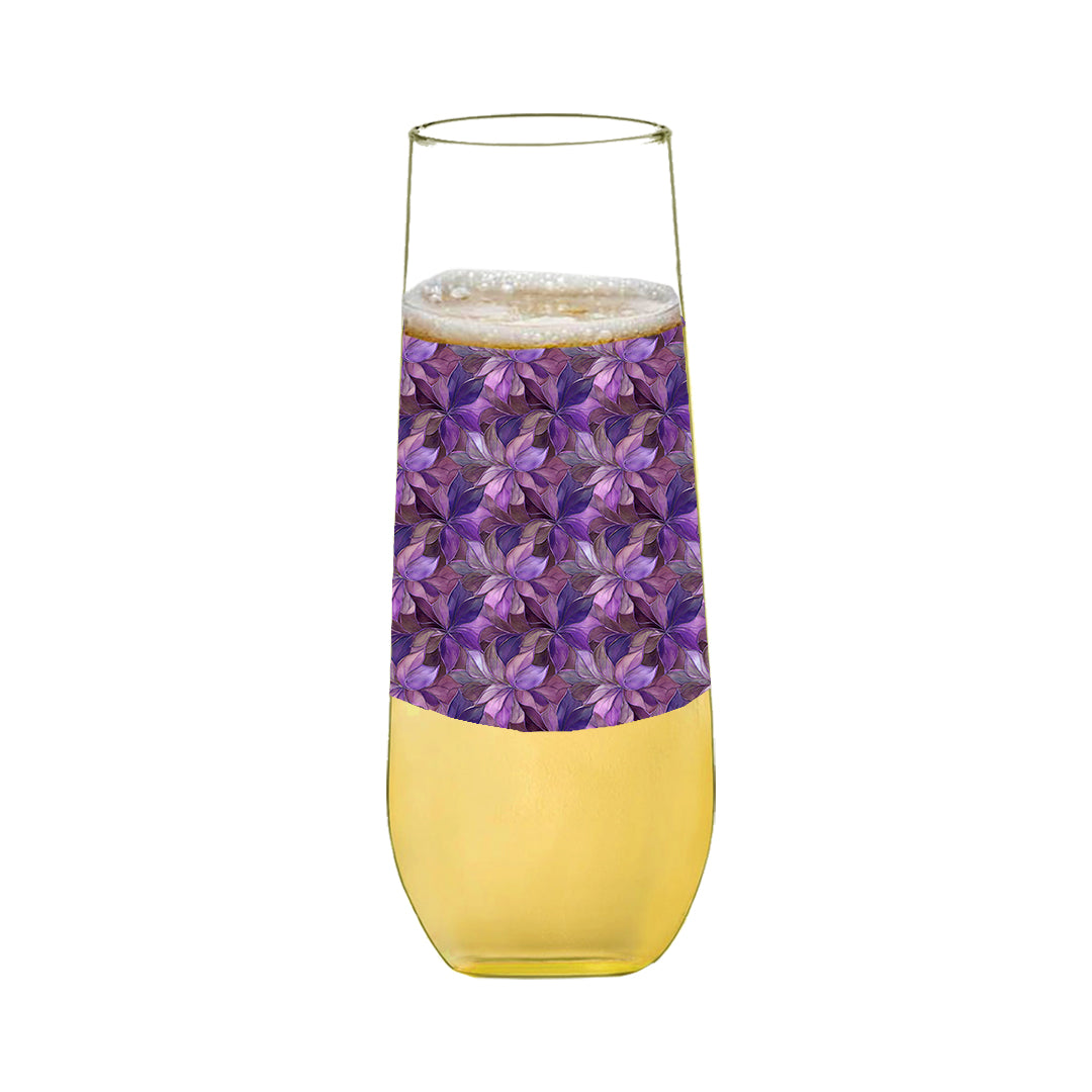 Autumn Twilight 8.5 oz Stemless Champagne Flute, Set of 2, 4 or 6