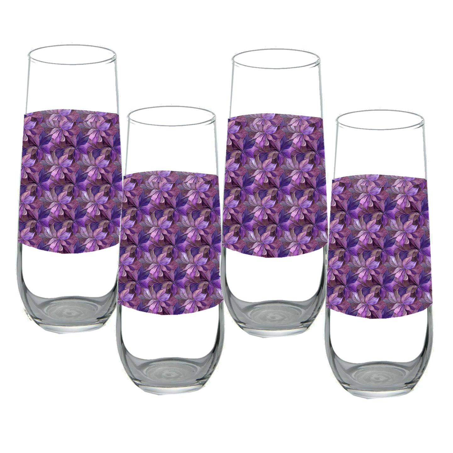 Autumn Twilight 8.5 oz Stemless Champagne Flute, Set of 2, 4 or 6