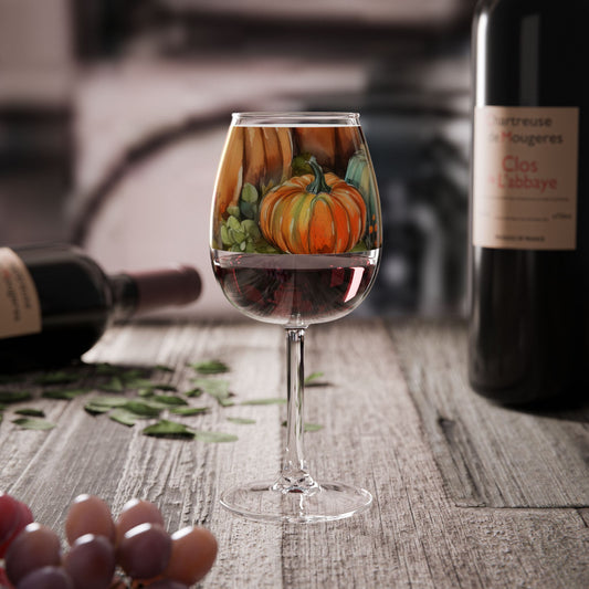 Pumpkin Harvest 12.75 oz Contour Wine Glass, Set of 2, 4 or 8