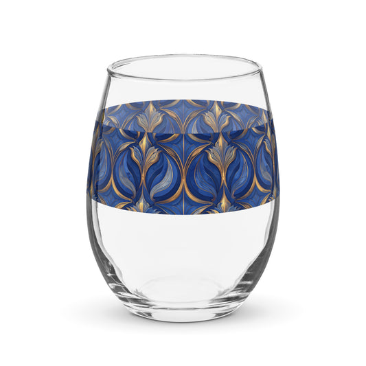 Sapphire Oracle Stemless Wine Glass | Mystical Blue Finish