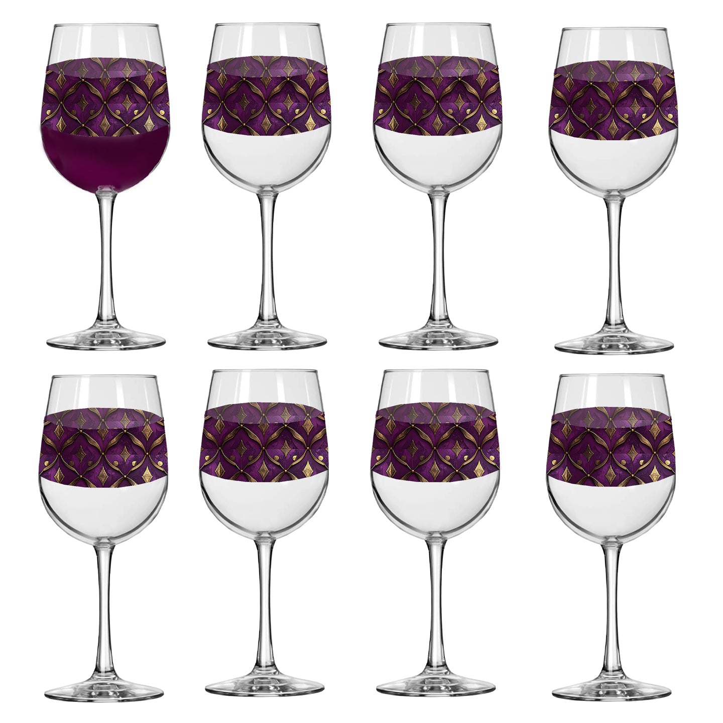 Royal Opulence Tall Wine Glass | Heirloom Motif Design