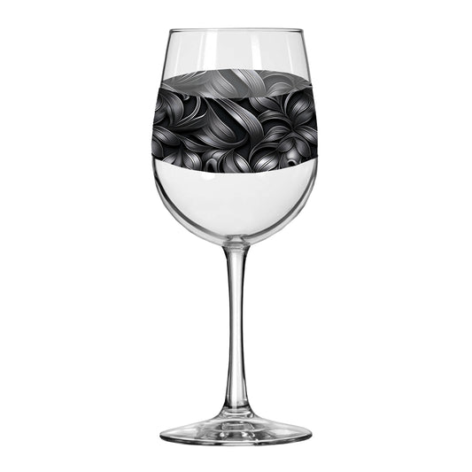 Baroque Swirls Tall Wine Glass | Ornate Custom Design
