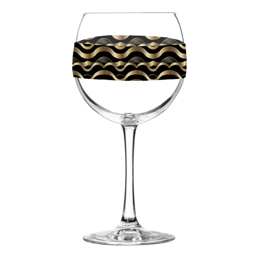 Black & Gold Balloon Wine Glass | Signature Art Deco