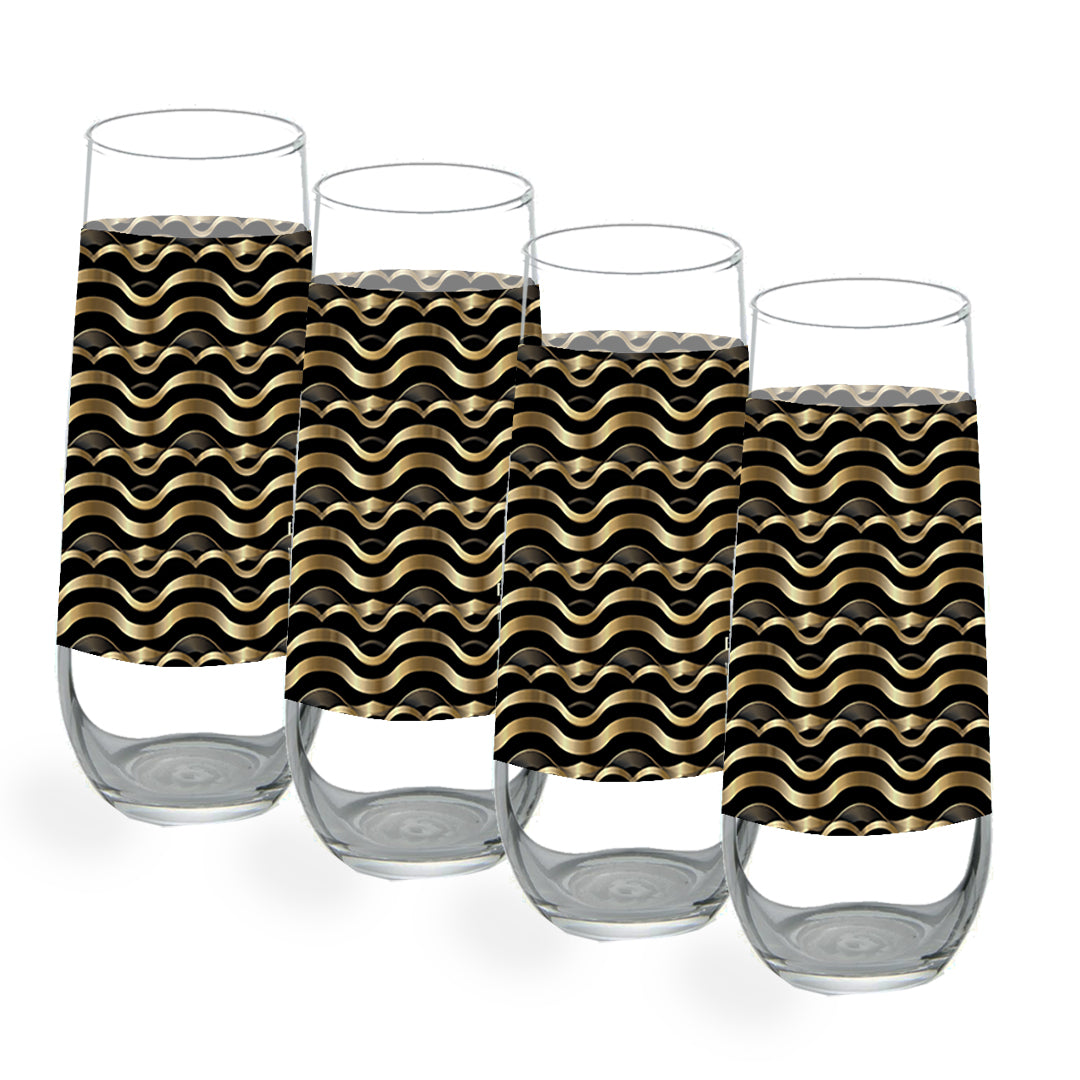 Liquid Gold Stemless Champagne Glass | Signature Design