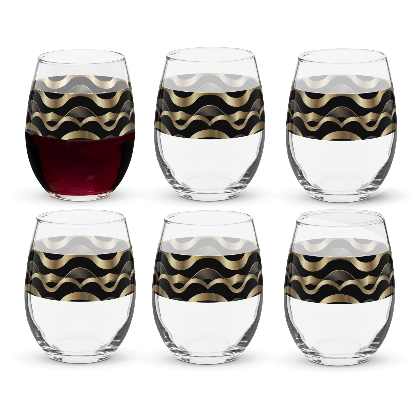 Liquid Gold Stemless Wine Glass | Signature Design