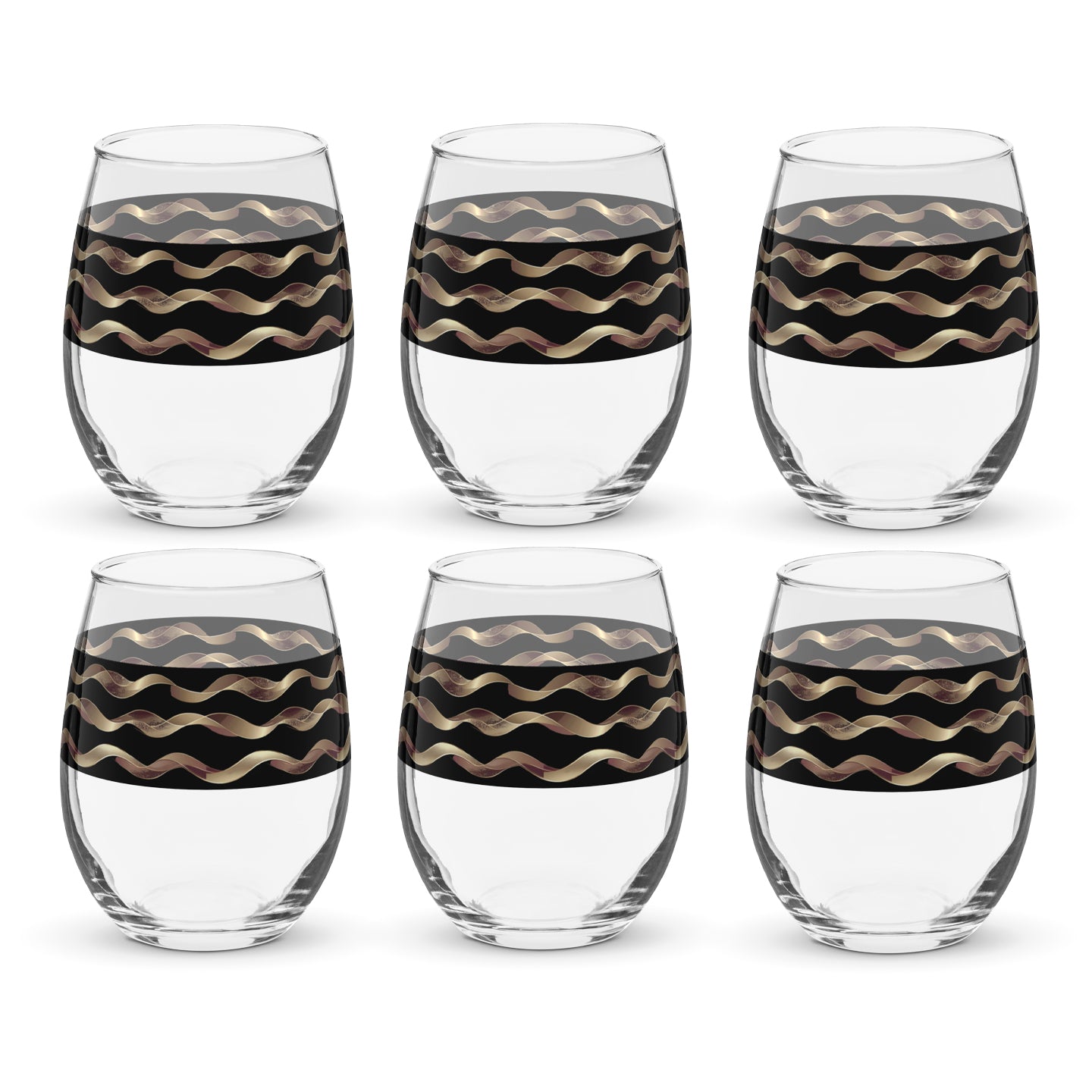 Liquid Gold Stemless Wine Glass | Signature Design