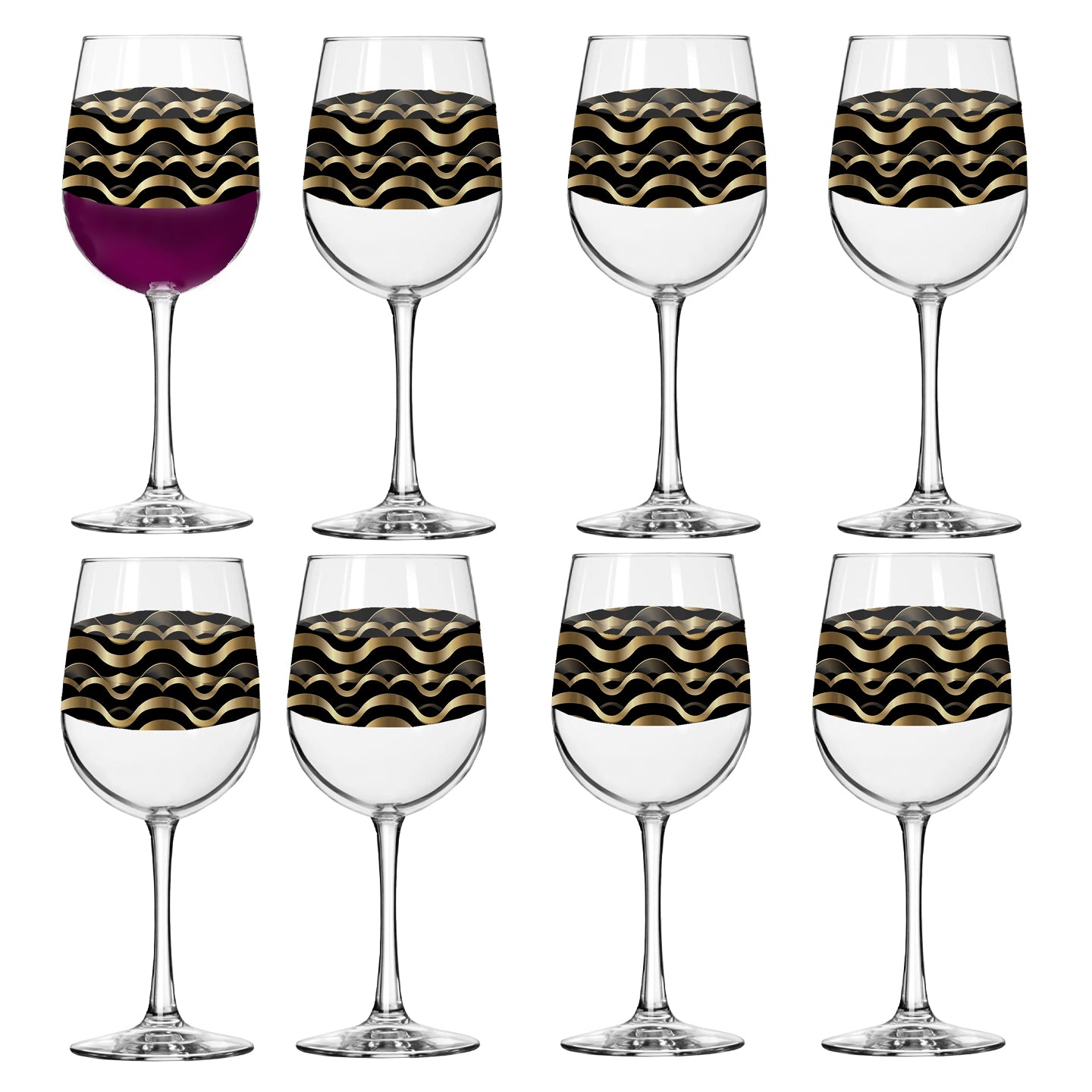 Liquid Gold Tall Wine Glass | Signature Design