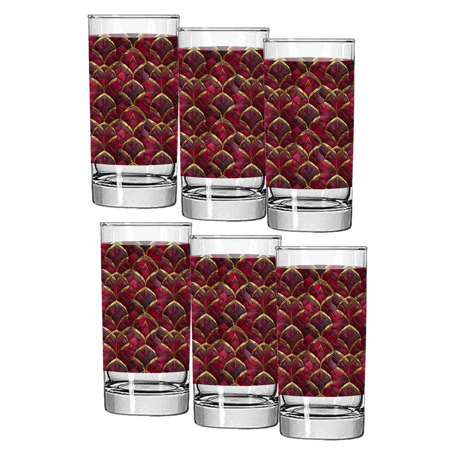Crimson Jewels Highball Glass | Signature Design