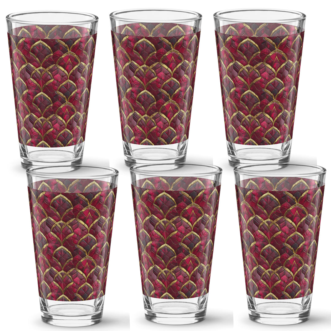 Crimson Jewels Pint Beer Glass | Signature Design