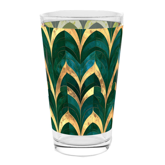 Emerald Royale Pint Beer Glass | Artisanal Crafted Patina