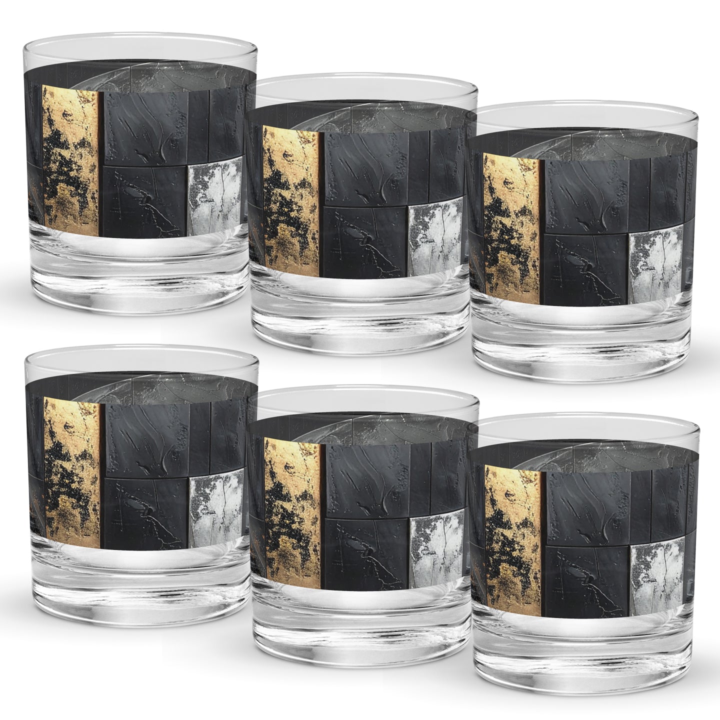 Exclusive Signature Design | Fresco Fragments Rocks Glass