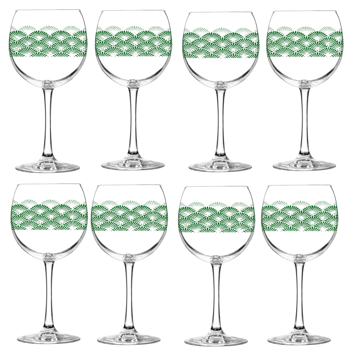 Green Deco Balloon Wine Glass | Signature Design