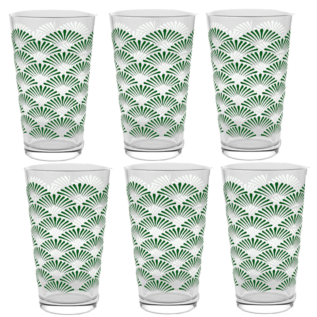 Green Deco Pint Beer Glass | Signature Design