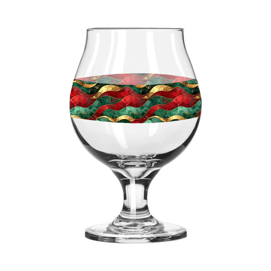 Vibrant Artisan Crafted Belgian Beer Glass | Royal Flux Design