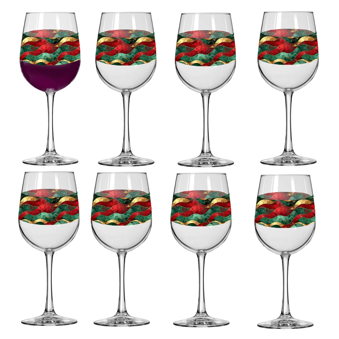 Royal Flux Tall Wine Glass | Luxe Festive Statement