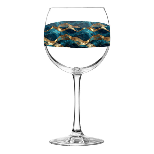 Opulent Teal Balloon Wine Glass | Timeless Elegant Design