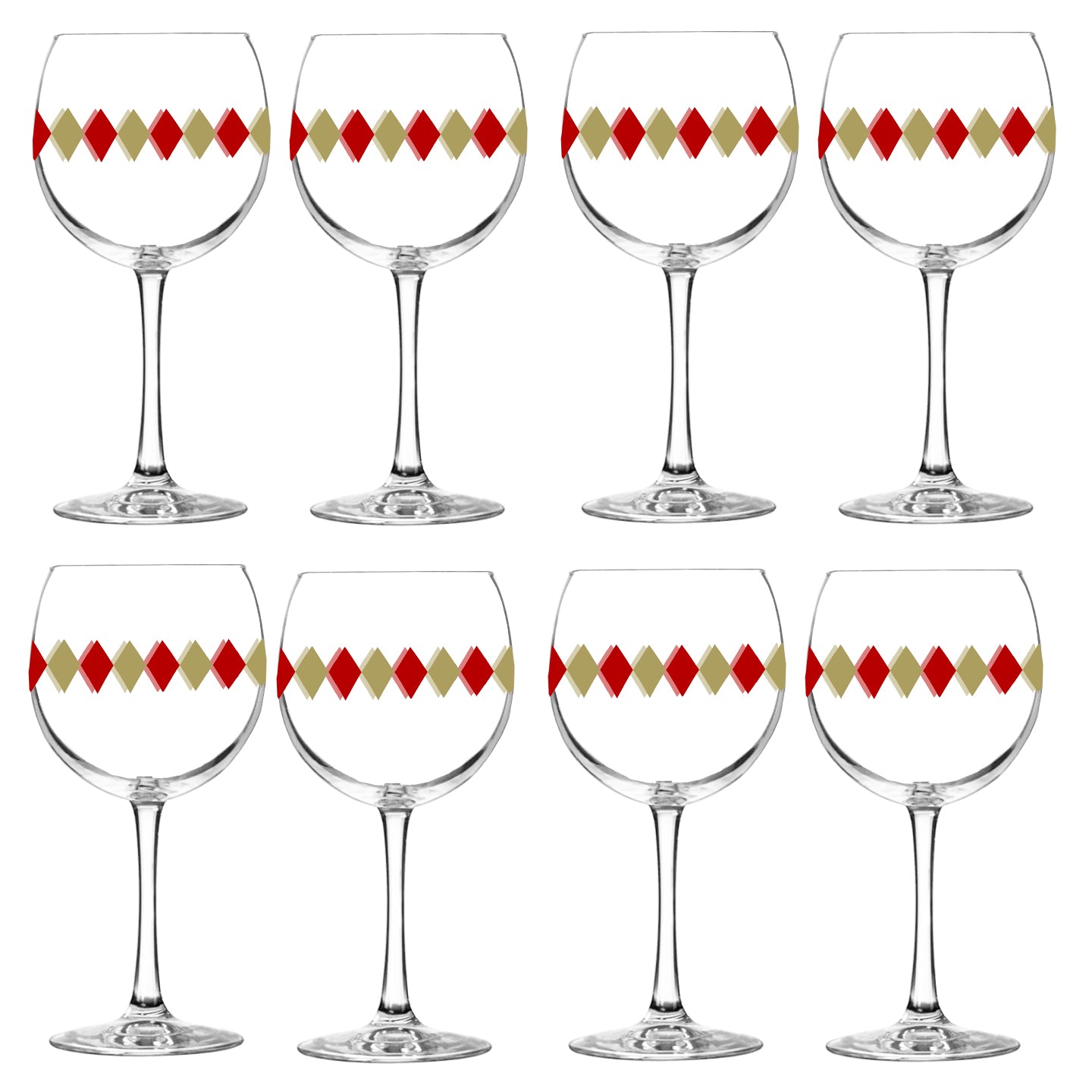 Ruby and Gold Balloon Wine Glass | Signature Design