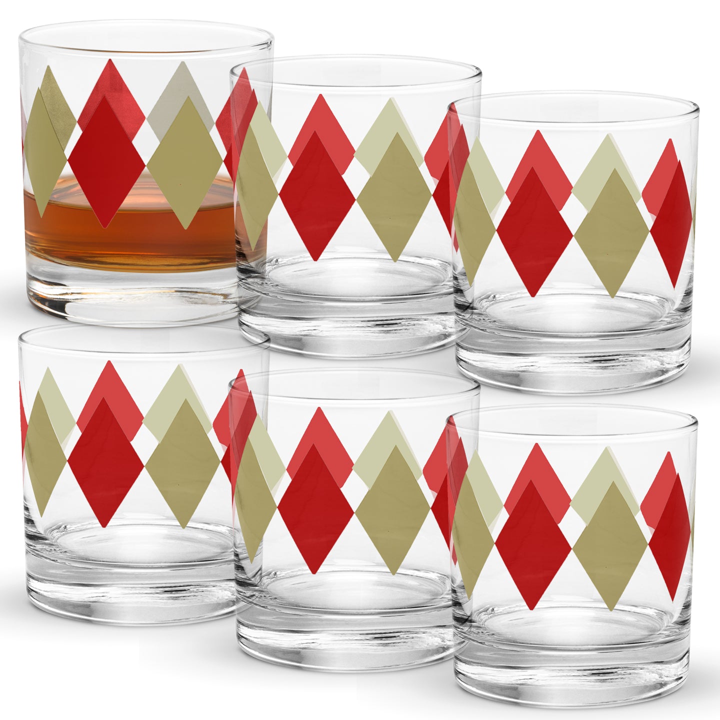 Ruby and Gold Rocks Glass | Signature Design