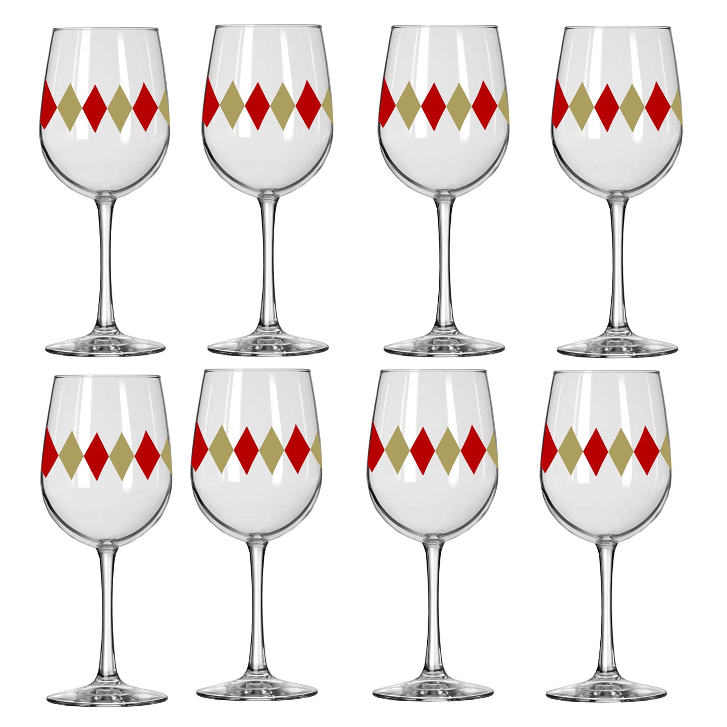 Ruby and Gold Tall Wine Glass | Signature Design