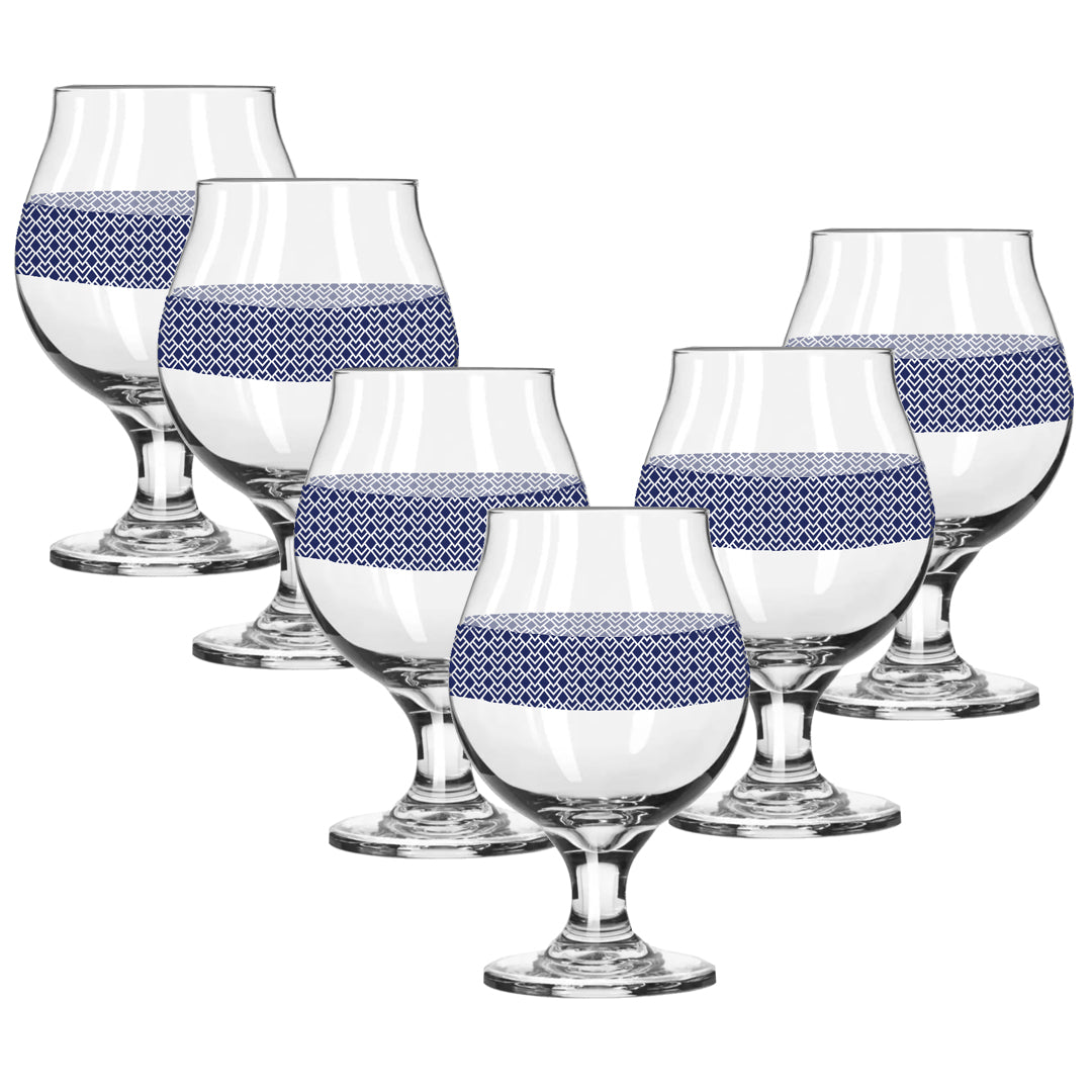 Sapphire Deco Belgian Beer Glass | Signature Design