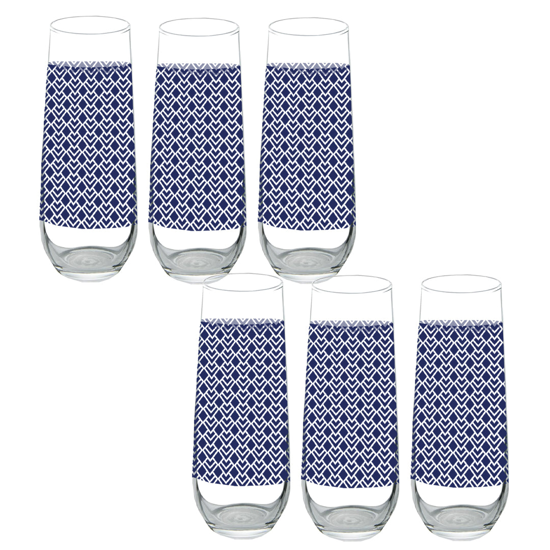 Sapphire Deco Stemless Champagne Glass | Signature Design
