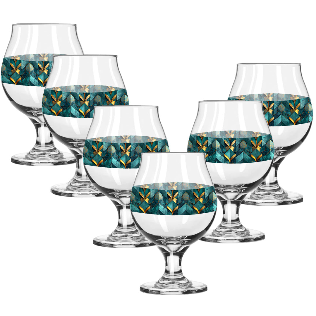 Gilded Patina Belgian Beer Glass | Signature Design