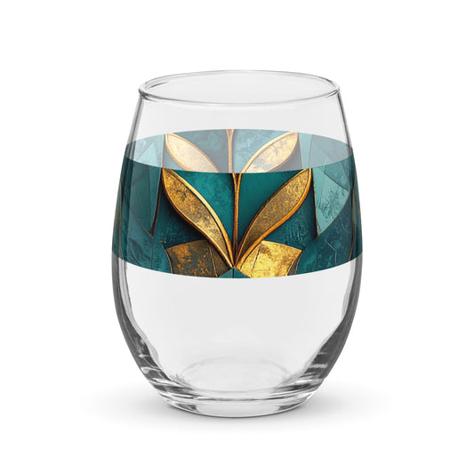 Gilded Patina Stemless Wine Glass | Exclusive Heirloom
