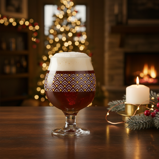 Deco Gold 16 oz Belgian Beer Glass