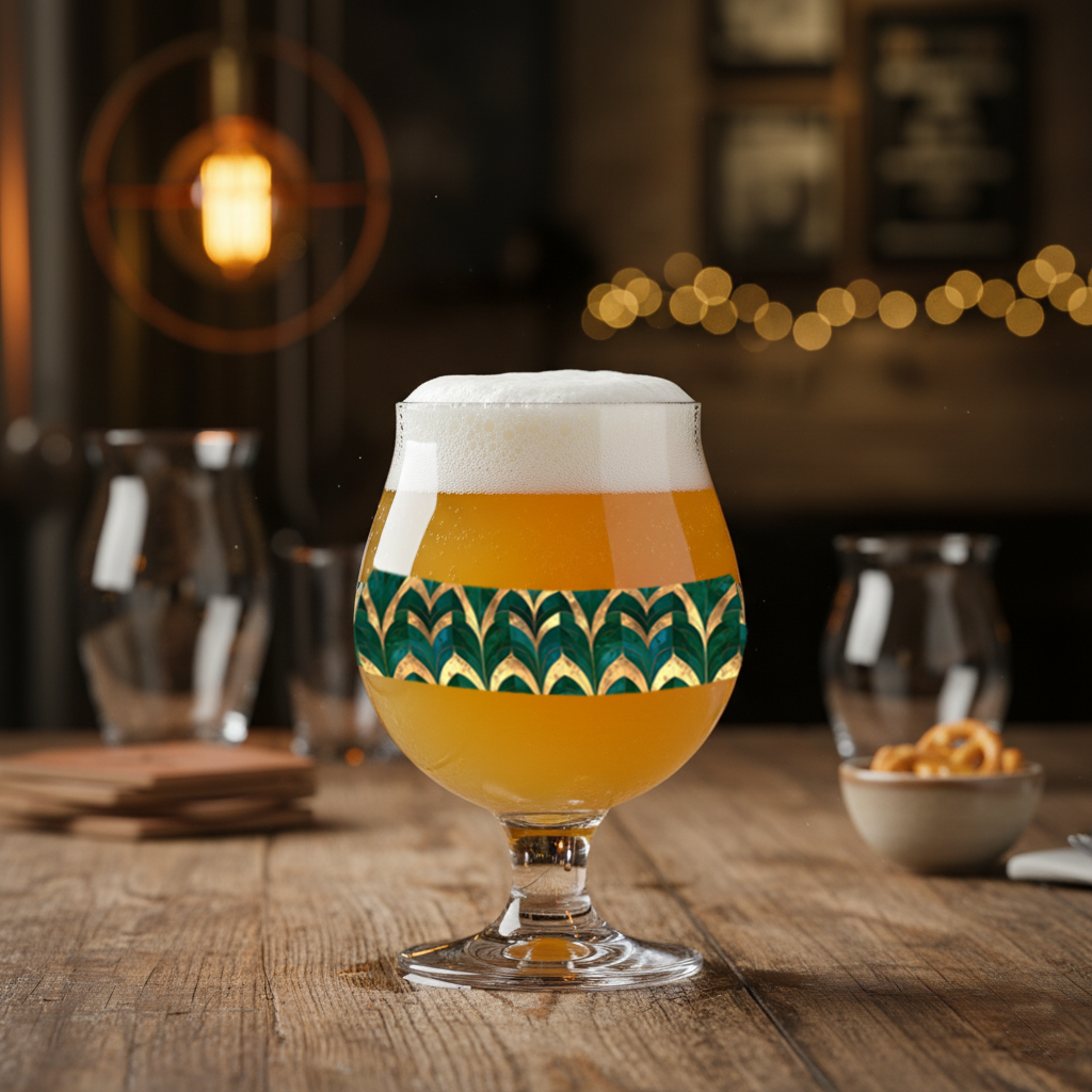 Emerald Royale Belgian Beer Glass | Elegant Heirloom Style