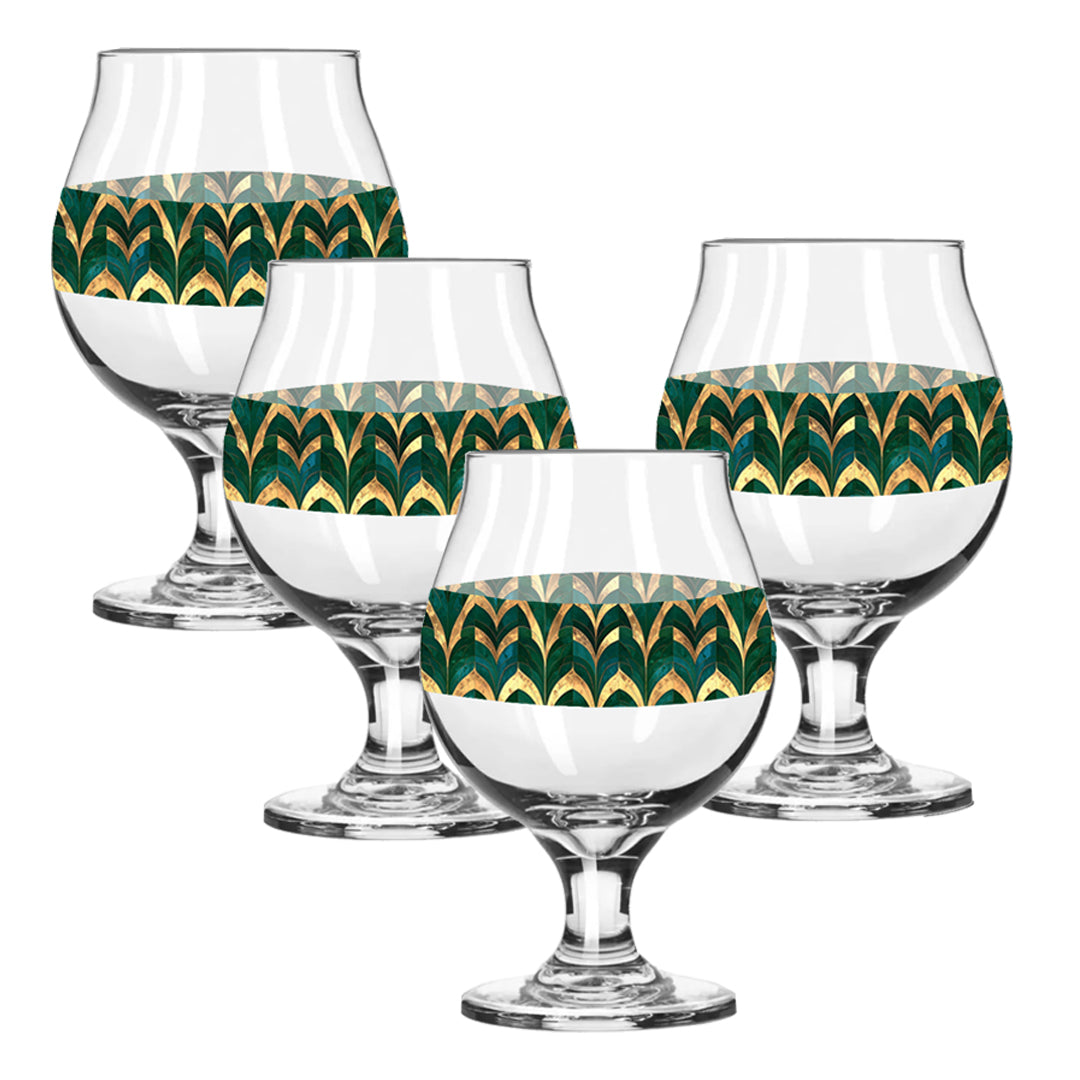 Emerald Royale Belgian Beer Glass | Elegant Heirloom Style