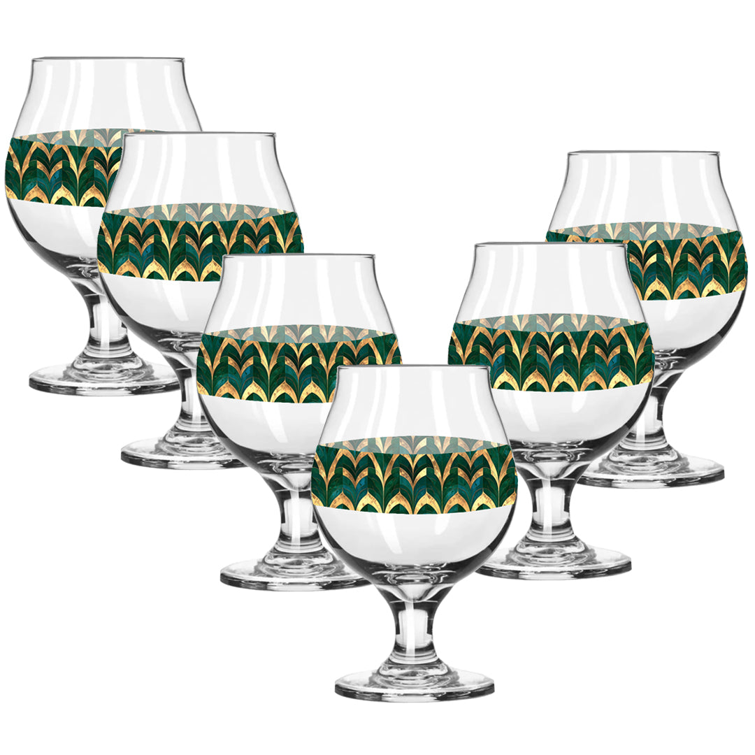 Emerald Royale Belgian Beer Glass | Elegant Heirloom Style